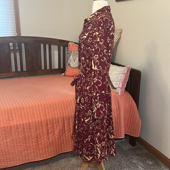 Nanette Lepore Long Sleeve Pin Tuck removable slip liner Shirtdress size 8 - Picture 4 of 16